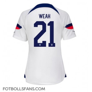Förenta staterna Timothy Weah #21 Replika Hemmatröja Damer VM 2022 Kortärmad